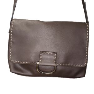 Liz Claiborne Shoulder Bag Purse Brown Vegan Leather